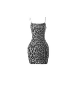 Sequined Leopard Print Bodycon Mini