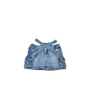 Denim Cross Belt Mini Skirt