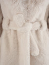 Cream Faux Fur Coat