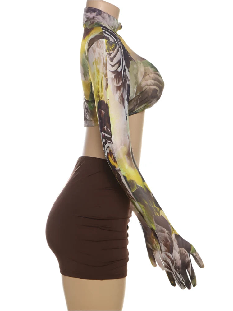 Botanical Mesh Glove Two Piece