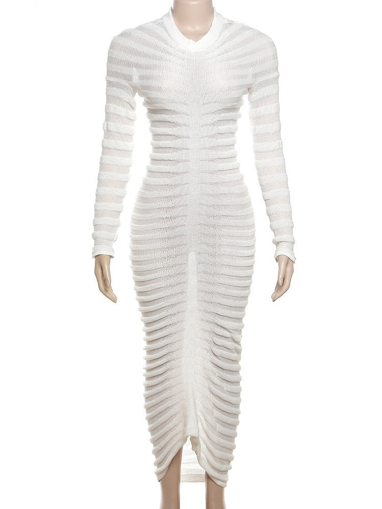 Kimmie Long Sleeve Knit Midi Dress