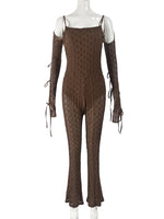 Mocha Textured Jumpsuit