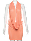 Coral Plunge Halter Mini