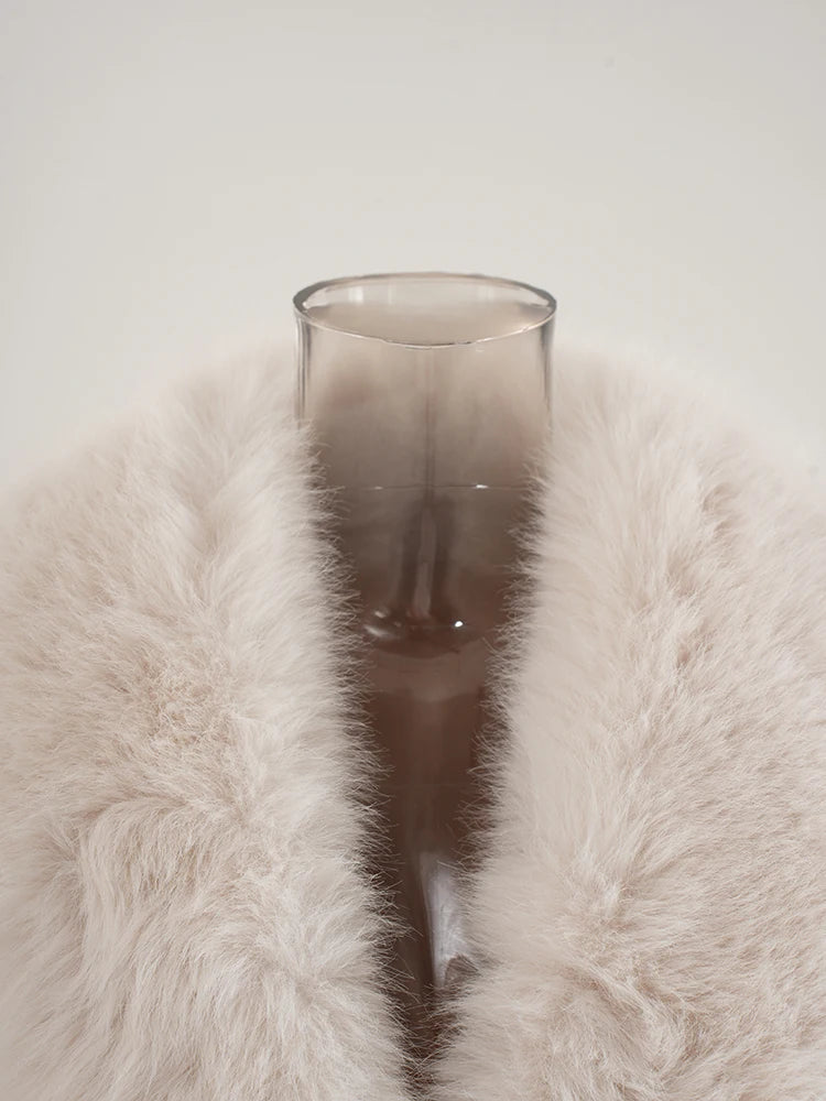 Cream Faux Fur Coat