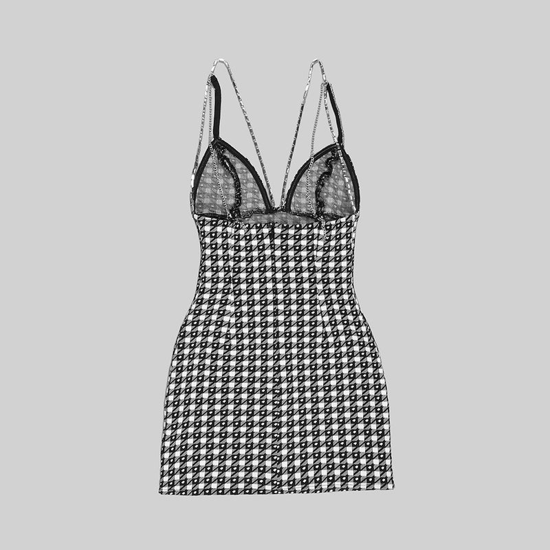 Houndstooth Mini Dress