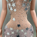 Luna Starry Mesh Gown