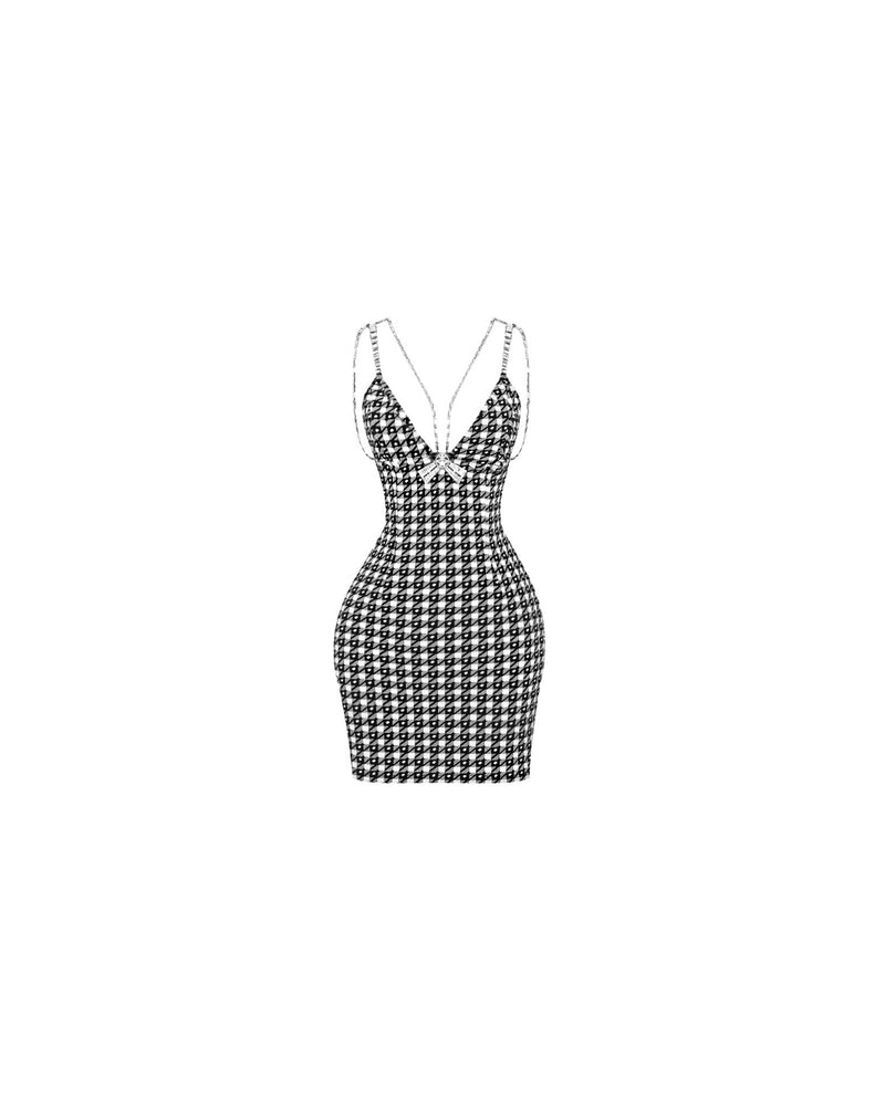 Houndstooth Mini Dress