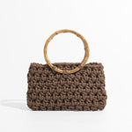 Knit Bamboo Handle Bag